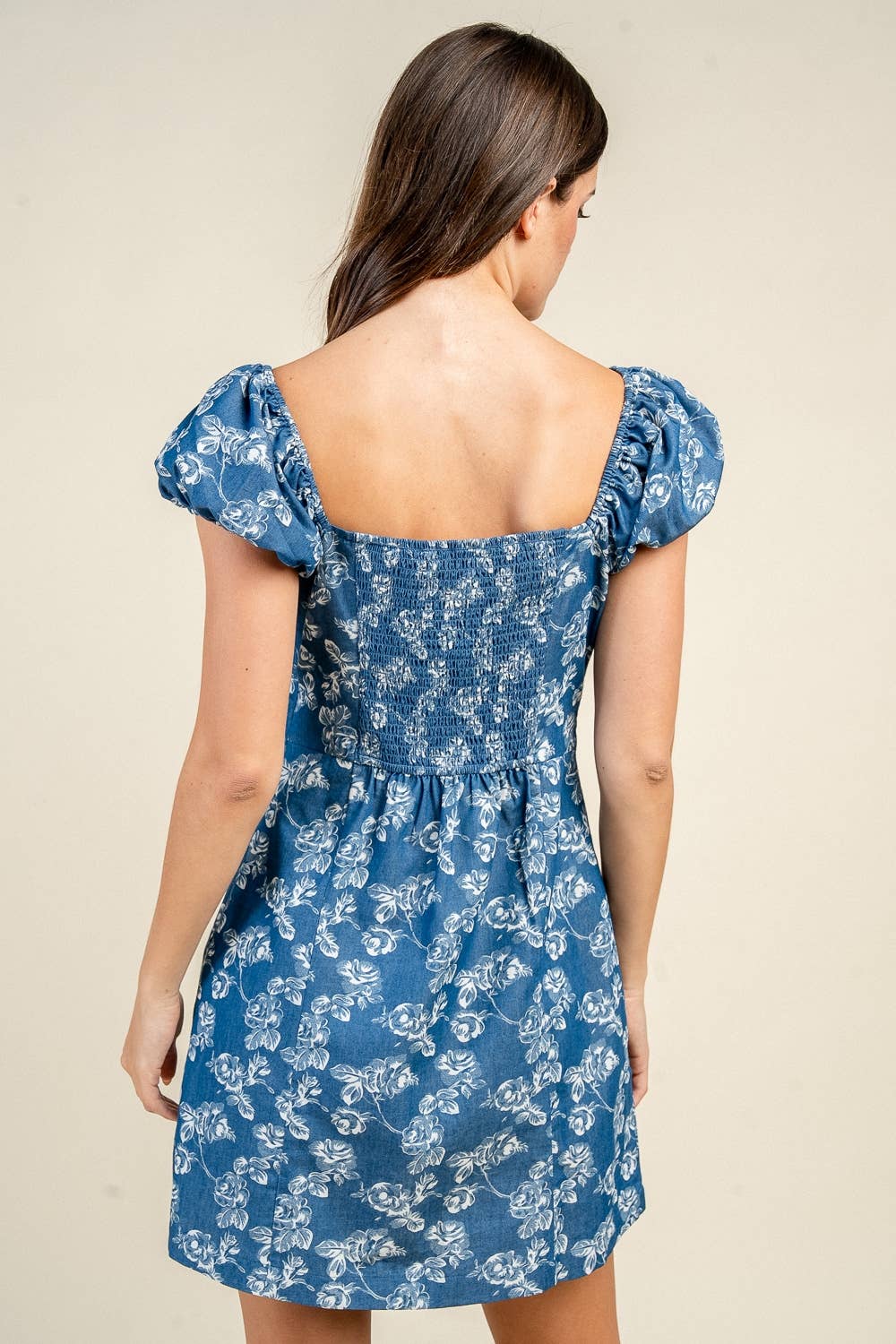 Jean Harlowe Denim Mini Dress - Wild Dandelion BoutiqueDressesJean Harlowe Denim Mini DressWild Dandelion Boutique