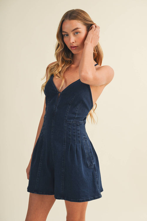 Billie Jean Denim Romper - Wild Dandelion BoutiqueRomperBillie Jean Denim RomperWild Dandelion Boutique