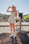 Loretta Lynn Studded Western Buckle Stretch Denim Dress - Wild Dandelion BoutiqueDressesLoretta Lynn Studded Western Buckle Stretch Denim DressWild Dandelion Boutique