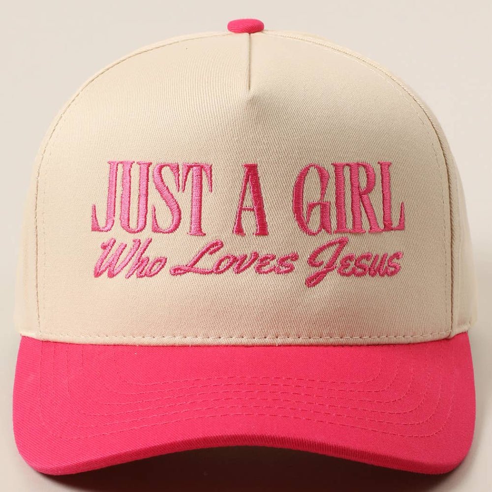 Just A Girl Who Loves Jesus Embroidery Trucker Hat - Wild Dandelion BoutiqueJust A Girl Who Loves Jesus Embroidery Trucker HatWild Dandelion Boutique
