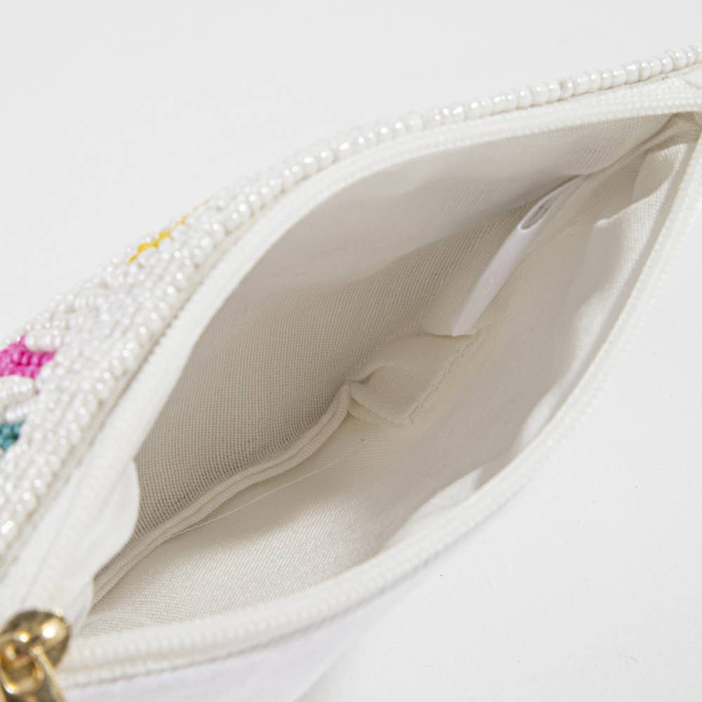 God Is Good Floral Beaded Coin Pouch - Wild Dandelion BoutiqueAccessoriesGod Is Good Floral Beaded Coin PouchWild Dandelion Boutique