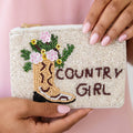 Country Girl Cowboy Boot Beaded Pouch - Wild Dandelion BoutiqueAccessoriesCountry Girl Cowboy Boot Beaded PouchWild Dandelion Boutique