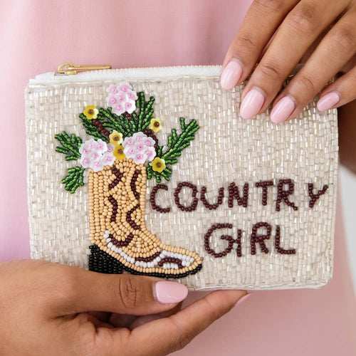 Country Girl Cowboy Boot Beaded Pouch - Wild Dandelion BoutiqueAccessoriesCountry Girl Cowboy Boot Beaded PouchWild Dandelion Boutique