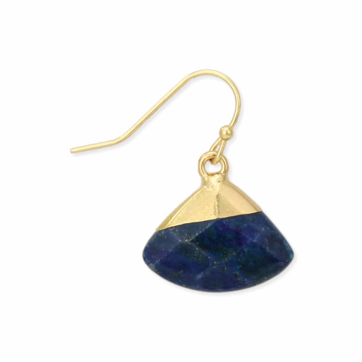 Gold Dipped Luxury Lapis Earrings