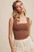 Tammy Bandage Top- Mocha - Wild Dandelion BoutiqueTopsTammy Bandage Top- MochaWild Dandelion Boutique