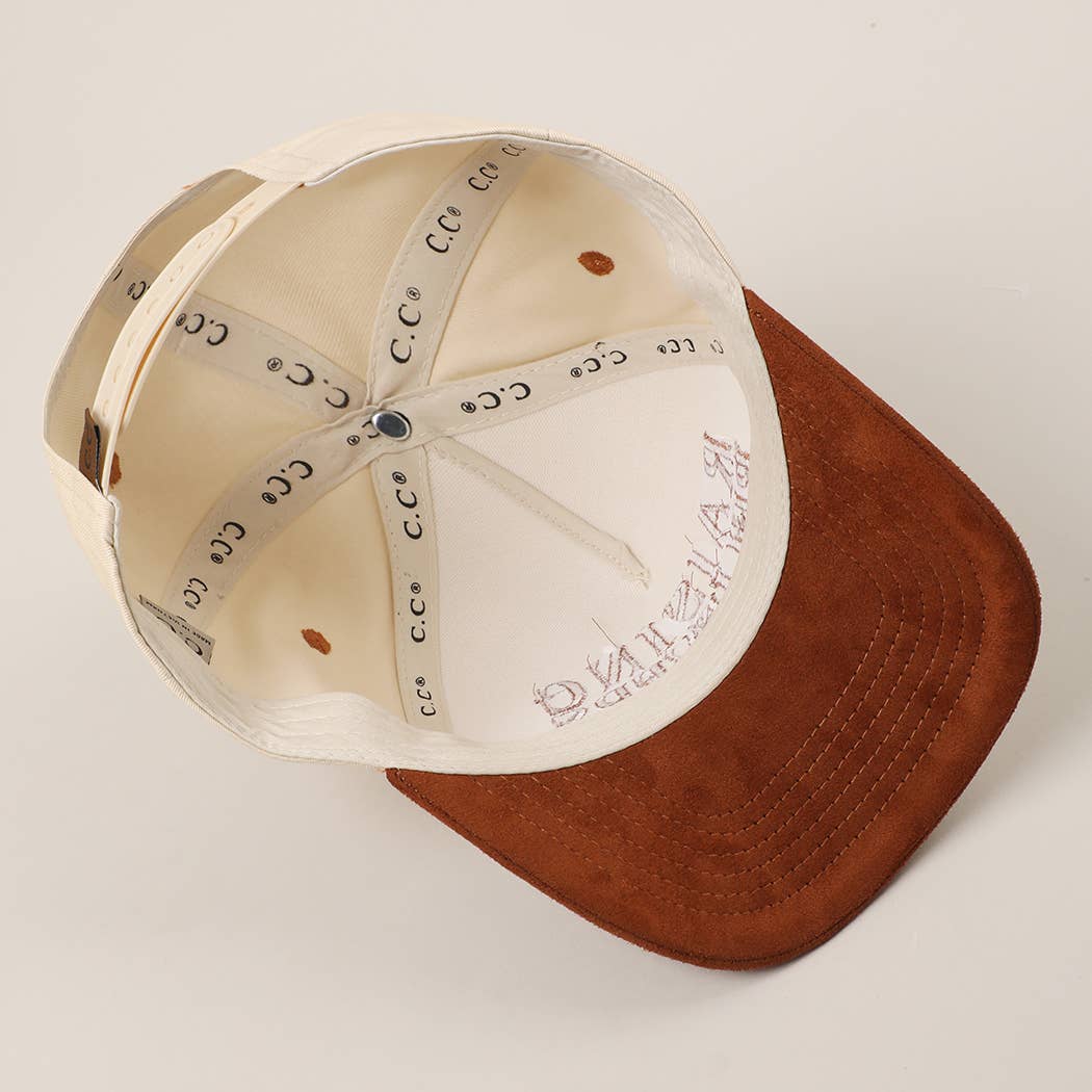 Raising Believers Suede Two-Tone Trucker Hat - Wild Dandelion BoutiqueRaising Believers Suede Two-Tone Trucker HatWild Dandelion Boutique