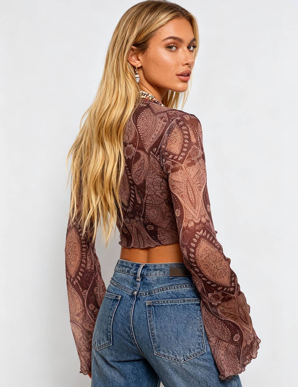 Willa Boho Mesh Crop Top - Wild Dandelion BoutiqueWilla Boho Mesh Crop TopWild Dandelion Boutique
