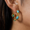 Ella Turquoise Hoop Earrings - Wild Dandelion BoutiqueElla Turquoise Hoop EarringsWild Dandelion Boutique