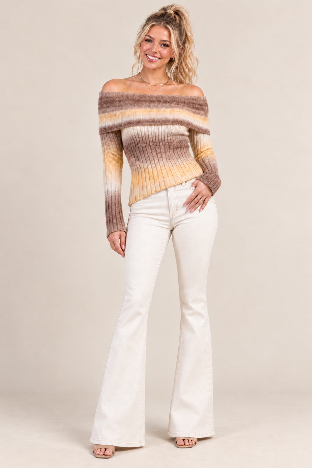 Sunny Off The Shoulder Sweater
