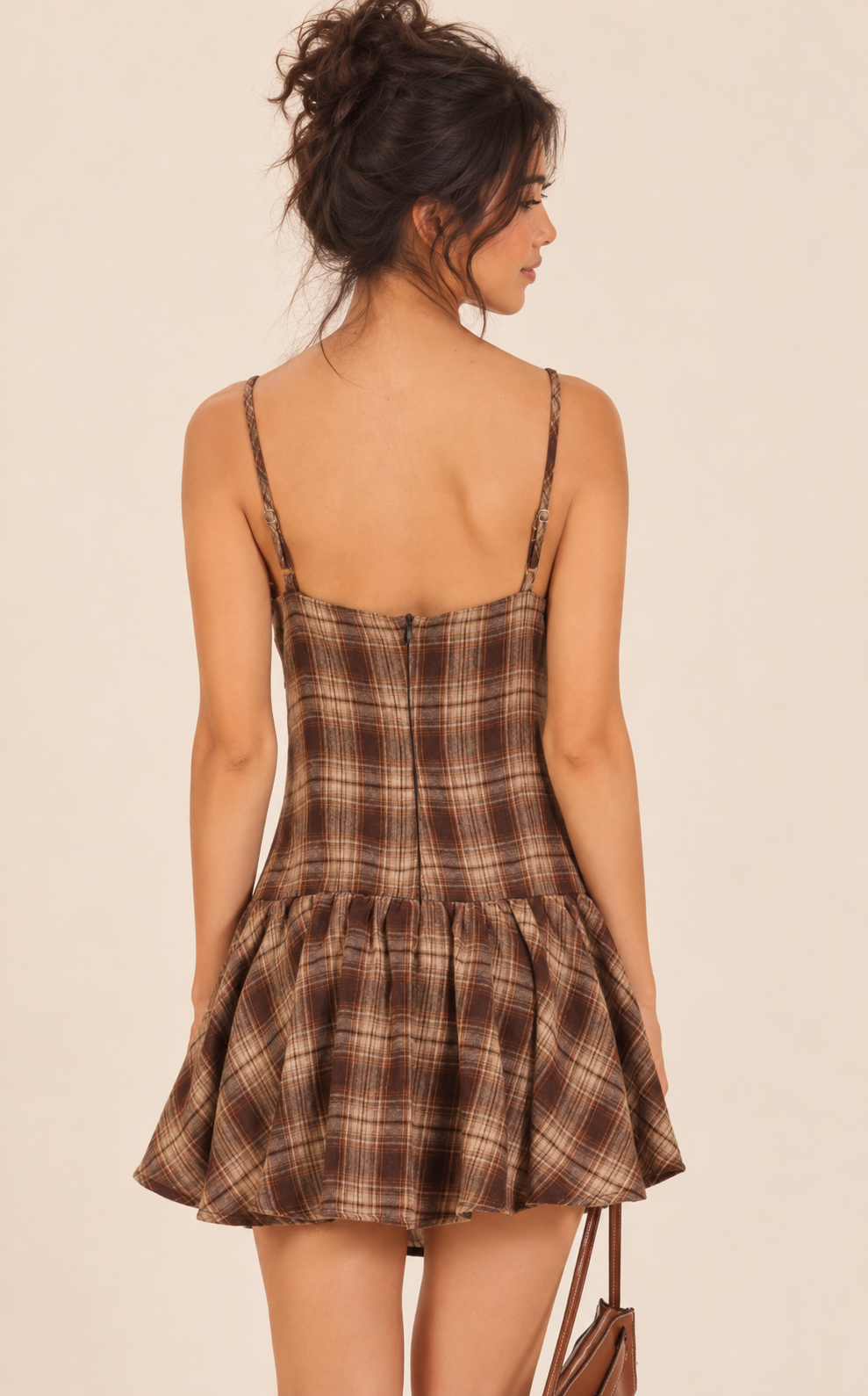 Autumn Plaid Mini Dress