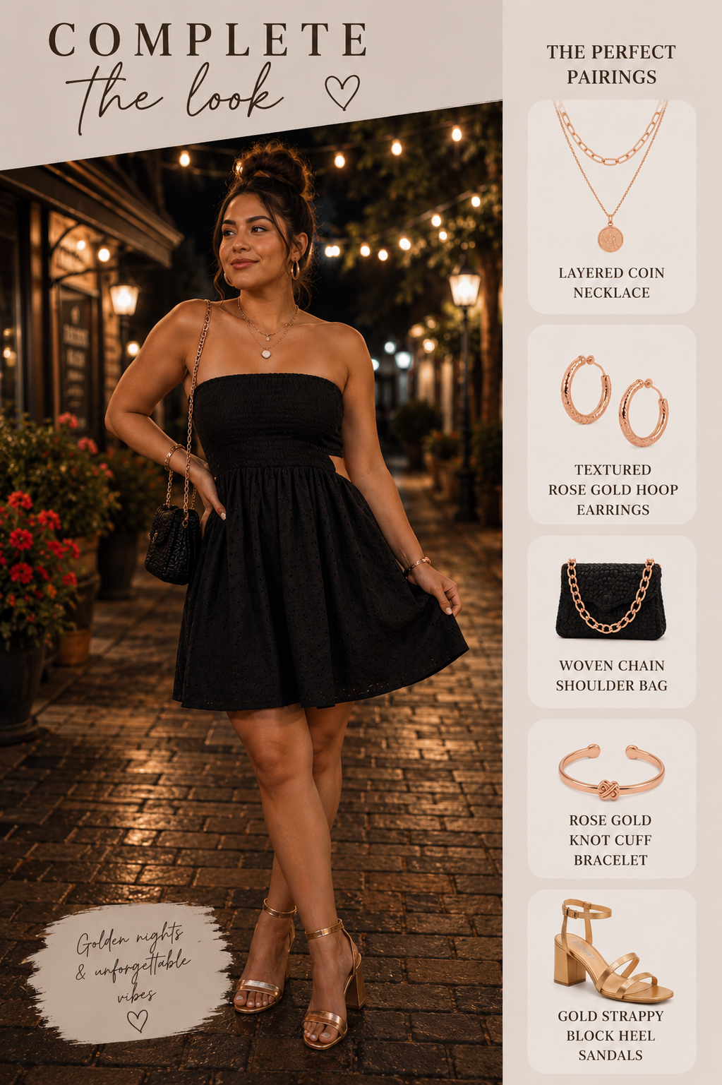 Vestido tubo smock con ojales Carrie