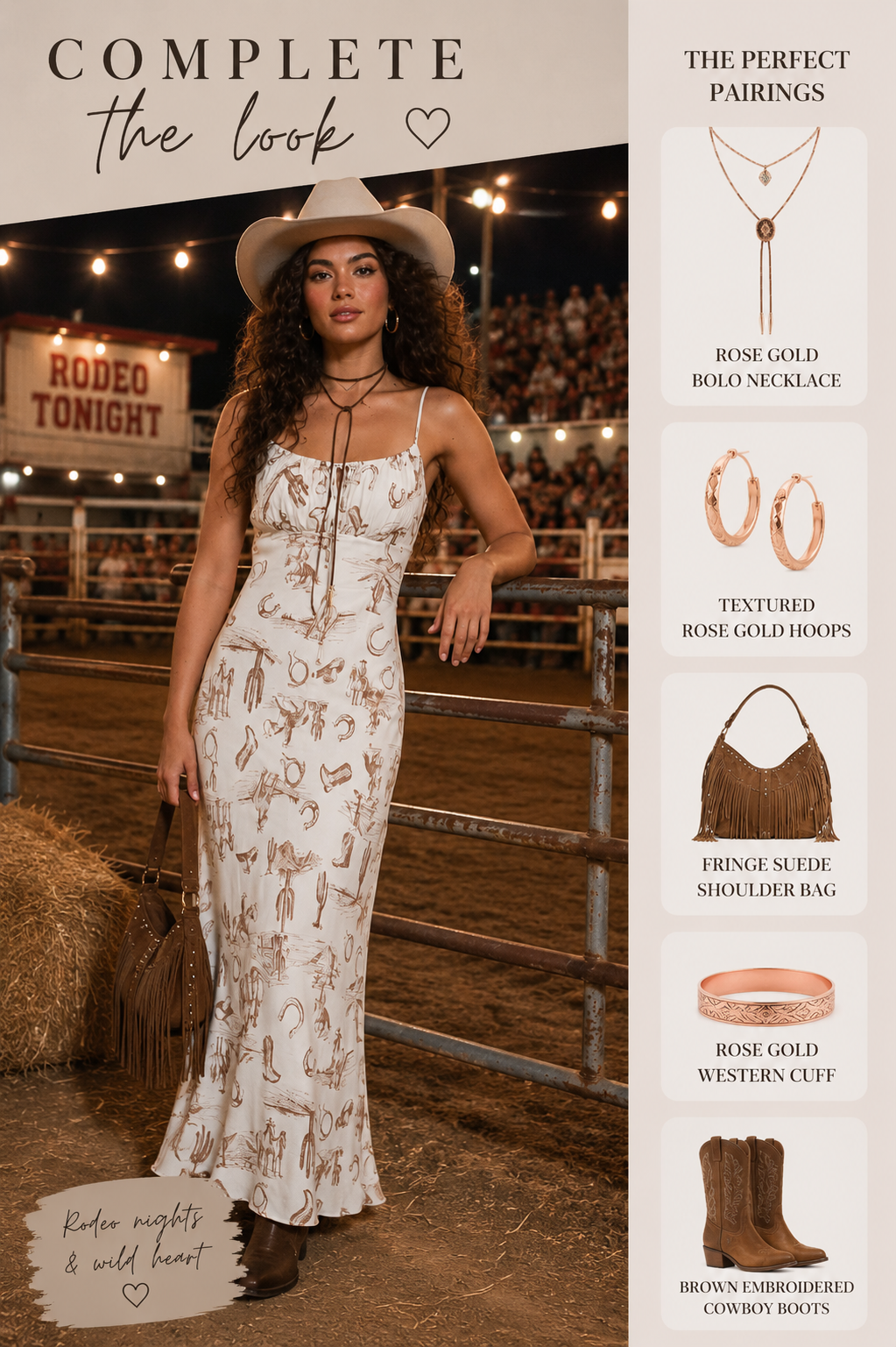 Annie Oakley Western Cami Maxi Dress