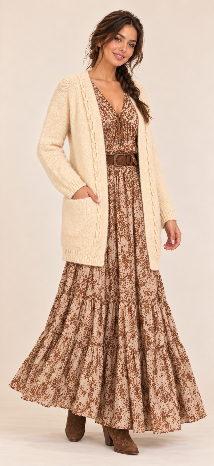 Harper Cable Knit Cardigan