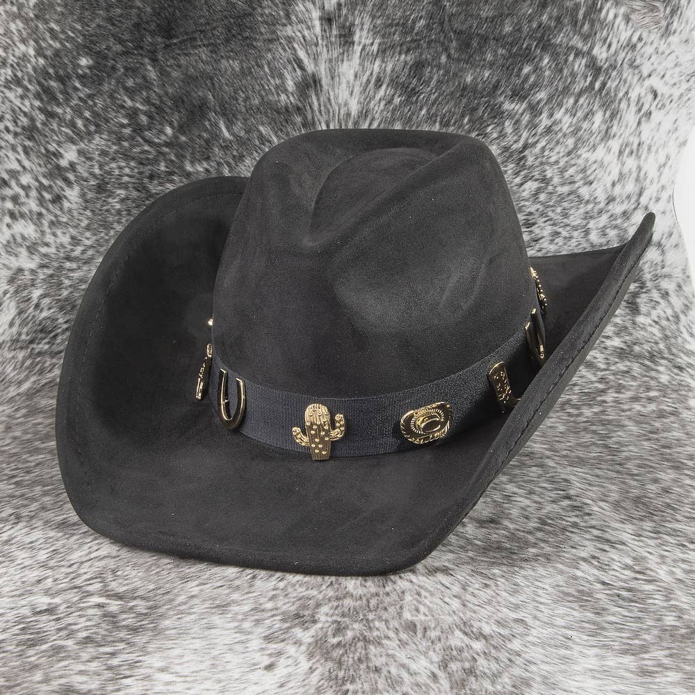 Western Charm Cowboy Hat- Black - Wild Dandelion BoutiqueAccessoriesWestern Charm Cowboy Hat- BlackWild Dandelion Boutique