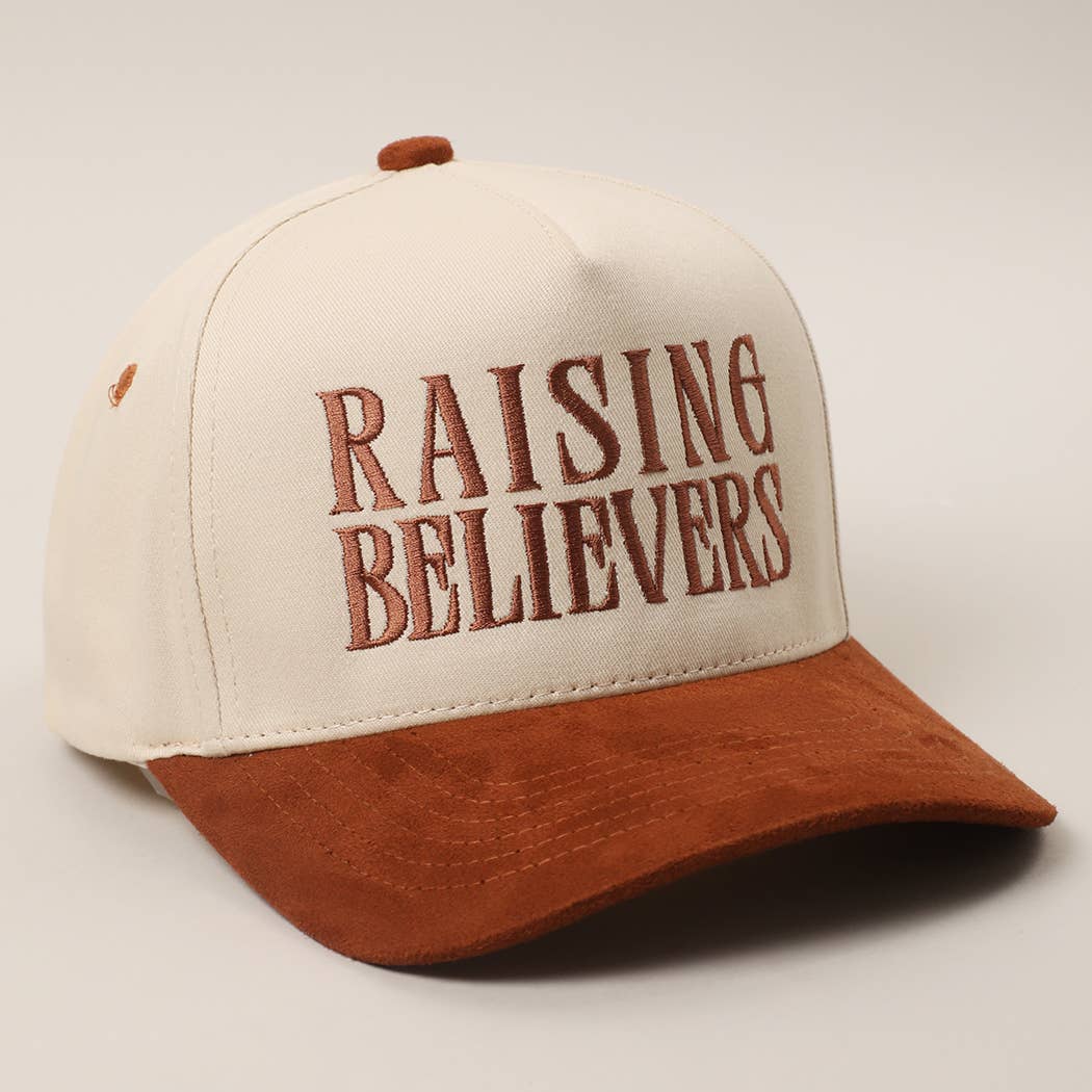 Raising Believers Suede Two-Tone Trucker Hat - Wild Dandelion BoutiqueRaising Believers Suede Two-Tone Trucker HatWild Dandelion Boutique