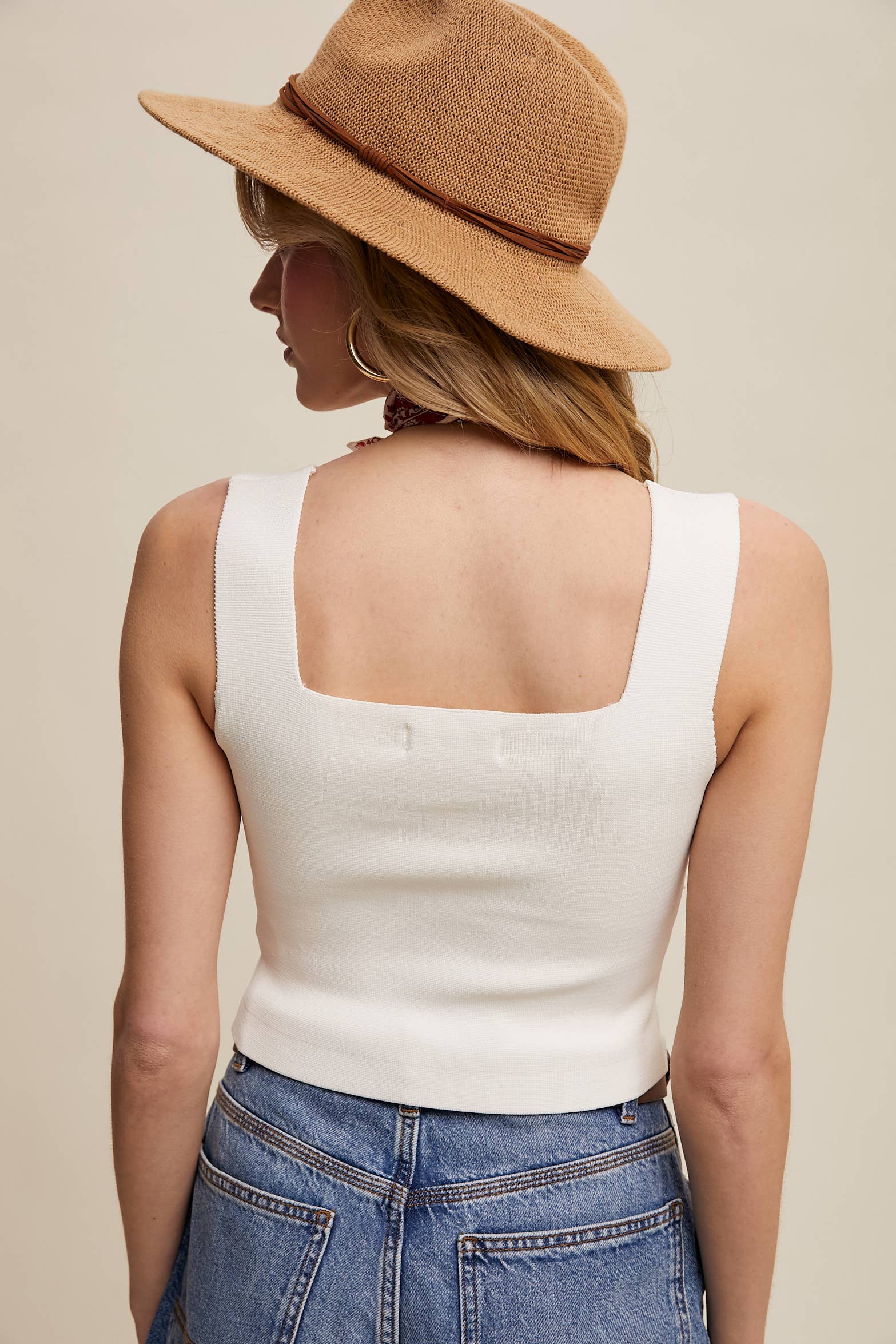 Tammy Bandage Top - Ivory - Wild Dandelion BoutiqueTank topTammy Bandage Top - IvoryWild Dandelion Boutique