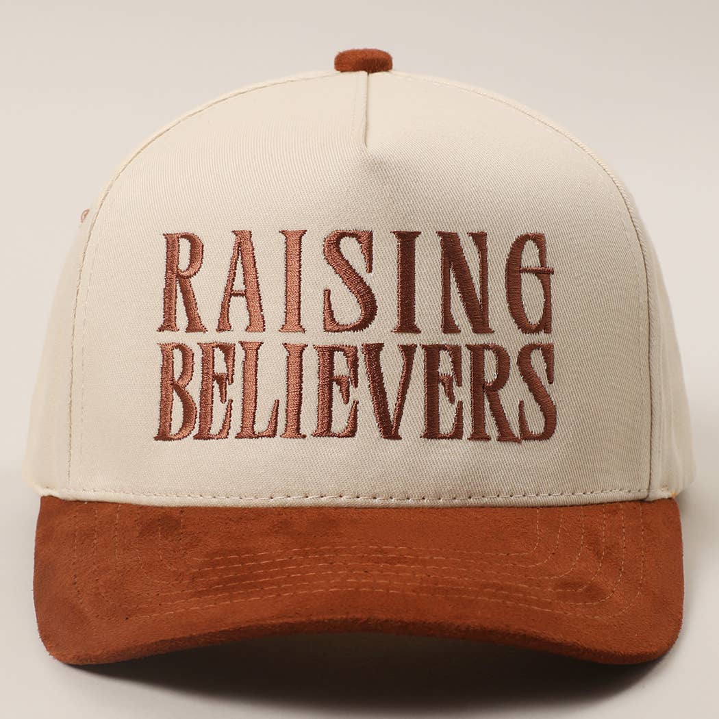 Raising Believers Suede Two-Tone Trucker Hat - Wild Dandelion BoutiqueRaising Believers Suede Two-Tone Trucker HatWild Dandelion Boutique