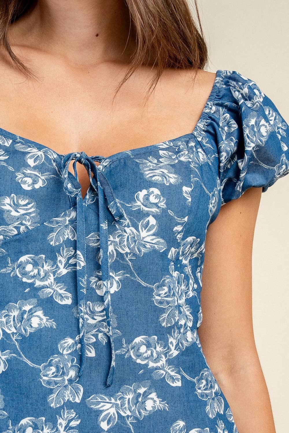 Jean Harlowe Denim Mini Dress - Wild Dandelion BoutiqueDressesJean Harlowe Denim Mini DressWild Dandelion Boutique