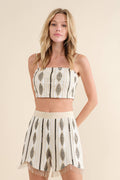 Oreanna Geo Sequin Tank with Fringe Shorts Set - Wild Dandelion BoutiqueMatching SetOreanna Geo Sequin Tank with Fringe Shorts SetWild Dandelion Boutique