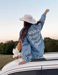 What a Friend In Jesus Denim Jacket - Wild Dandelion BoutiqueJacketWhat a Friend In Jesus Denim JacketWild Dandelion Boutique