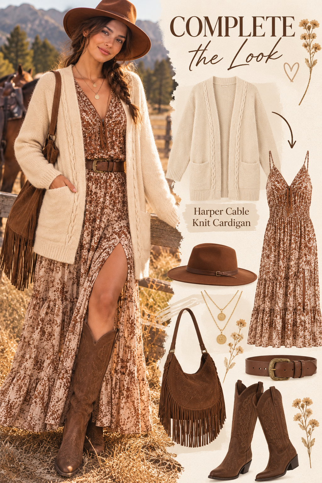 Harper Cable Knit Cardigan